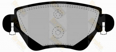 BRAKE ENGINEERING pa1296 -  Комплект тормозных колодок, дисковый тормоз